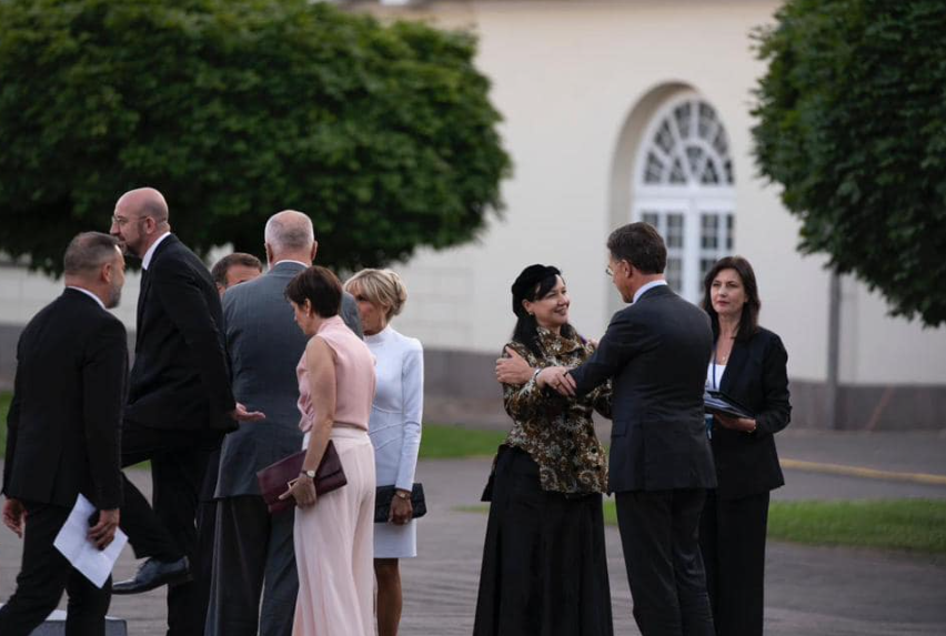 Rama poston fotot nga mbrëmja e kaluar në Pallatin Presidencial të Vilnius