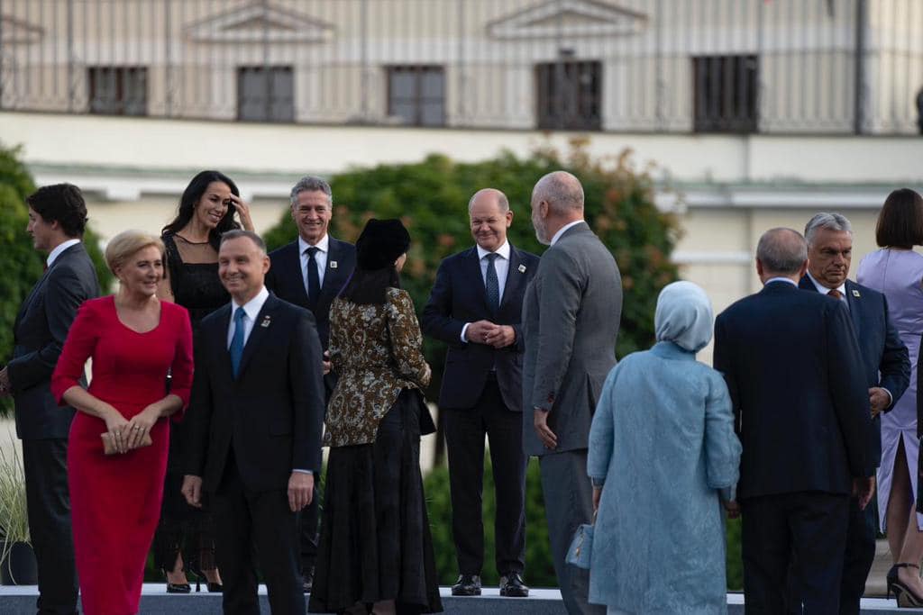 Rama poston fotot nga mbrëmja e kaluar në Pallatin Presidencial të Vilnius