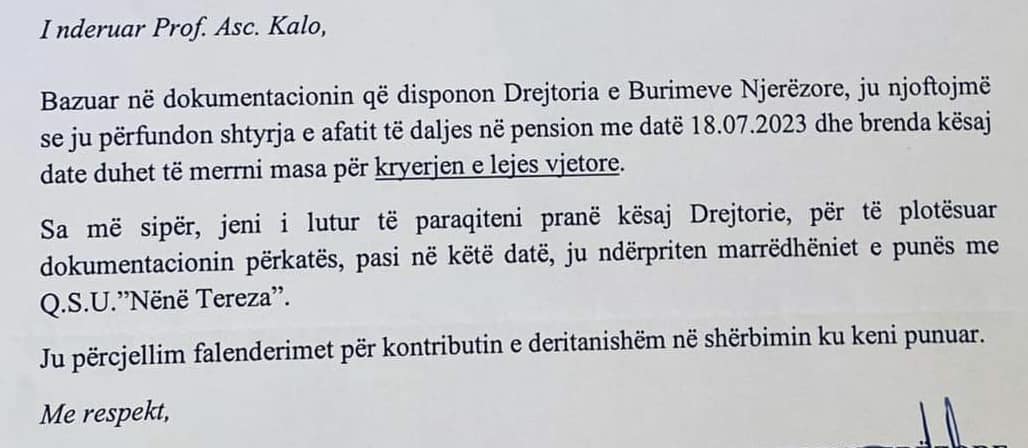 Tritan Kalos i njoftohet dalja në pension pas 42 vite punë, mjeku i njohur i indinjuar: Vetëm Rama s'më harroi